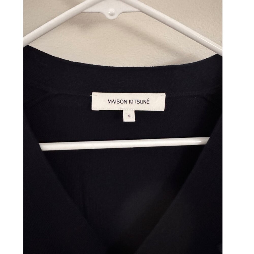 New Maison Kitsune Navy Unisex Fox Cardigan [Men's Small] - Picture 4 of 6